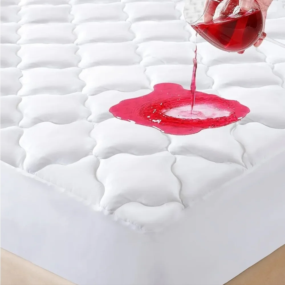 Kingnex Bamboo Mattress Topper Waterproof Twin Xl White